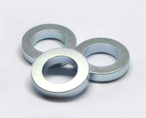 N52 Ring NdFeB مغناطيس مع طلاء الزنك للاستخدام الصناعي